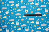 Washed 100 % Organic Cotton Poplin, Cloud Print Fabric. GK - 044 - G.k Fashion Fabrics cotton poplin