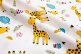Washed 100 % Organic Cotton Poplin, Giraffe Print Fabric. GK - 002 - G.k Fashion Fabrics cotton poplin