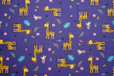 Washed 100 % Organic Cotton Poplin, Giraffe Print Fabric. GK - 002 - G.k Fashion Fabrics cotton poplin