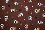 Washed 100 % Organic Cotton Poplin, Panda Print Fabric. GK-006 - G.k Fashion Fabrics cotton poplin