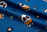 Washed 100 % Organic Cotton Poplin, Panda Print Fabric. GK-006 - G.k Fashion Fabrics cotton poplin