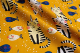 Washed 100 % Organic Cotton Poplin, Unicat Print Fabric. GK - 046 - G.k Fashion Fabrics cotton poplin