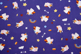 Washed 100 % Organic Cotton Poplin, Unicorn Print Fabric. GK-008 - G.k Fashion Fabrics cotton poplin