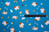 Washed 100 % Organic Cotton Poplin, Unicorn Print Fabric. GK-008 - G.k Fashion Fabrics cotton poplin
