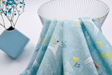 Washed 100 % Organic Cotton Poplin, Winter Deer Print Fabric. GK - 007 - G.k Fashion Fabrics cotton poplin