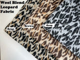 Wool Blend Leopard Fabric-9382 - G.k Fashion Fabrics fabric