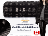 Wool Blended Knit Boucle Fur Plush Textured Fabric - G.k Fashion Fabrics