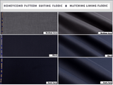Wool Blend Honeycomb Suiting Fabric - 6428 - G.k Fashion Fabrics Suiting Fabric