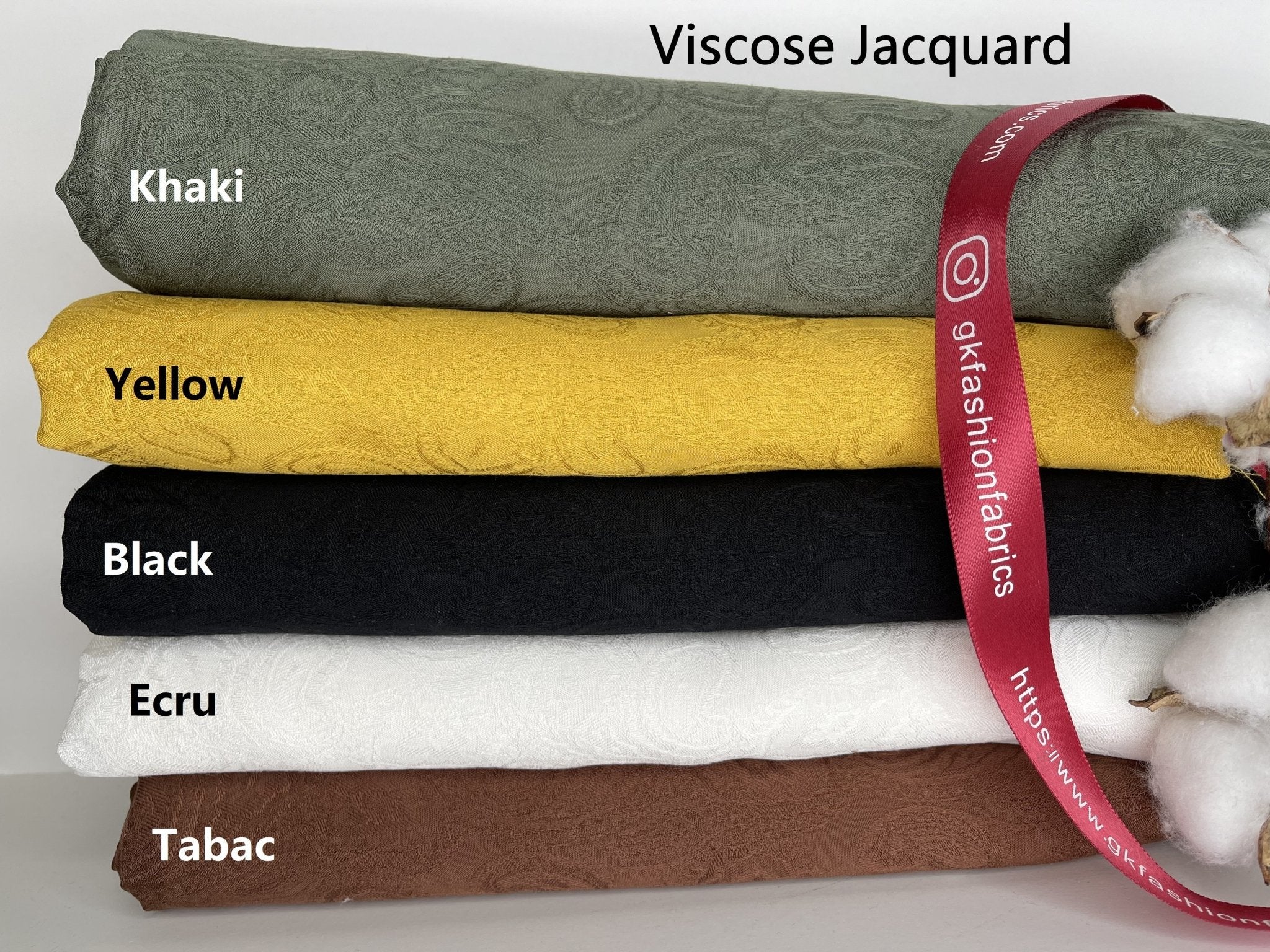 G13 Jacquard Fabric Black and Pink – FabricViva