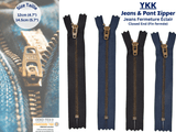 YKK Denim Zippers - G.k Fashion Fabrics