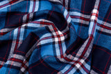 100% Cotton Brushed Yarn Dyed Plaid Prewashed Fabric Combed And Mercerised - G.k Fashion Fabrics