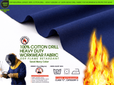 100% Cotton Drill Fabric – Flame Retardant Industrial Workwear - D59 Industrial Grade - G.k Fashion Fabrics