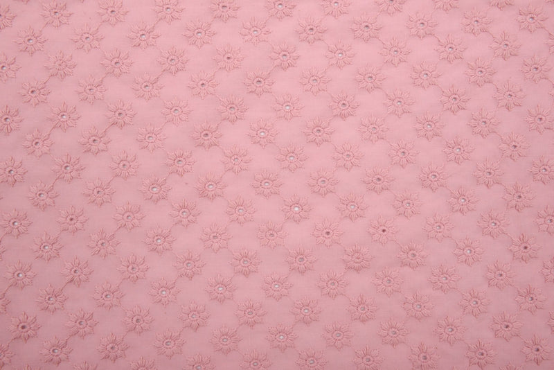 100 % Cotton Lawn Daisy Eyelet Embroidery Fabric - G.k Fashion Fabrics