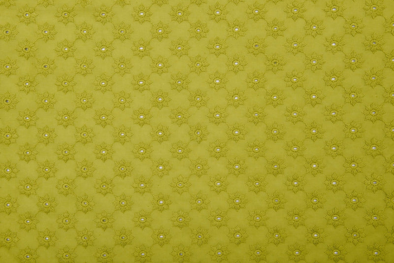 100 % Cotton Lawn Daisy Eyelet Embroidery Fabric - G.k Fashion Fabrics