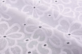 100 % Cotton Lawn Whispering Petals Eyelet Embroidery Fabric - G.k Fashion Fabrics