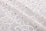 100 % Cotton Lawn Whispering Petals Eyelet Embroidery Fabric - G.k Fashion Fabrics