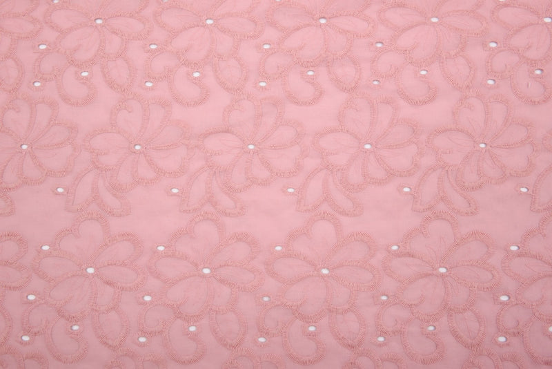 100 % Cotton Lawn Whispering Petals Eyelet Embroidery Fabric - G.k Fashion Fabrics