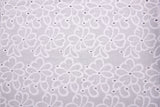 100 % Cotton Lawn Whispering Petals Eyelet Embroidery Fabric - G.k Fashion Fabrics