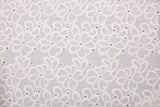 100 % Cotton Lawn Whispering Petals Eyelet Embroidery Fabric - G.k Fashion Fabrics