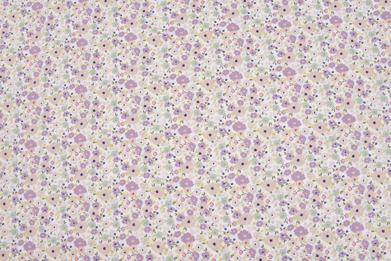 100% Cotton Loom Line Daisy Dreams Fabric- 088 - G.k Fashion Fabrics Lilac -4 / Price Per Half Yard Loom Line Cotton