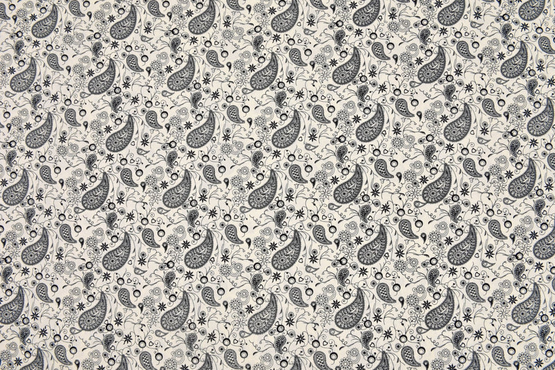 100% Cotton Loom Line Abstract Paisley Fabric-013 - G.k Fashion Fabrics