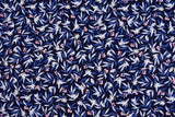 100% Cotton Loom Line Berry & Petals Fabric - 128 - G.k Fashion Fabrics Navy - 4 / Price Per Half Yard Loom Line Cotton