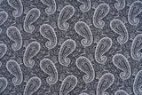 100% Cotton Loom Line Big Paisley Fabric - 189 - G.k Fashion Fabrics Grey - 2 / Price Per Half Yard Loom Line Cotton