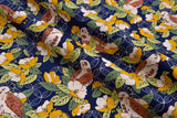 100% Cotton Loom Line Birds Paradise Fabric - 149 - G.k Fashion Fabrics Indigo - 1 / Price Per Half Yard Loom Line Cotton