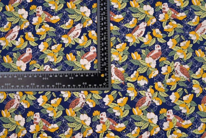 100% Cotton Loom Line Birds Paradise Fabric - 149 - G.k Fashion Fabrics Loom Line Cotton