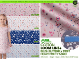 100% Cotton Loom Line+ Blush Butterfly Drift Heart Print Fabric – 300 - G.k Fashion Fabrics