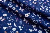 100% Cotton Loom Line+ Blush Butterfly Drift Heart Print Fabric – 300 - G.k Fashion Fabrics