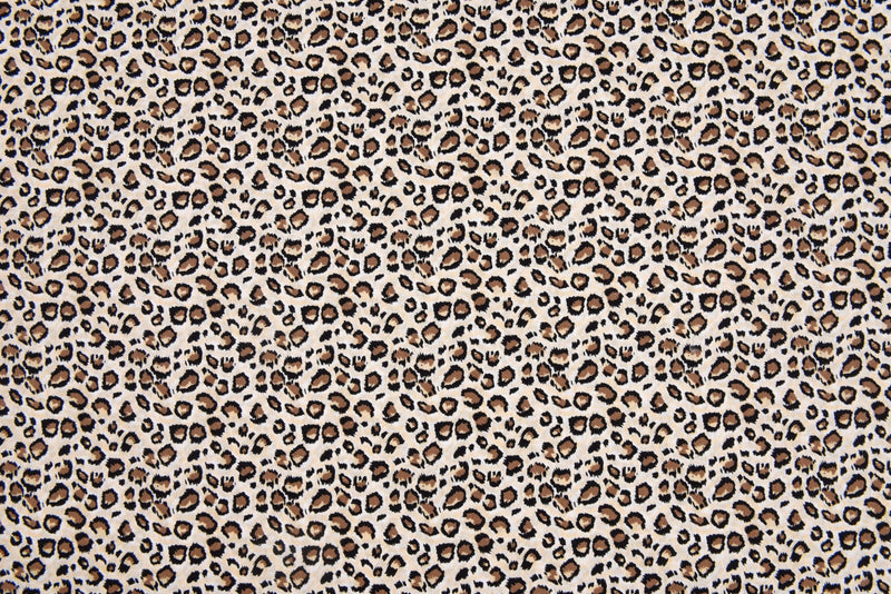 100% Cotton Loom Line Cheetah Print Fabric - 058 - G.k Fashion Fabrics Camel - 1 / Price Per Half Yard Loom Line Cotton