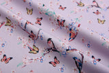100% Cotton Loom Line+ Cherry Blossom & Kingfisher Print Fabric – 1600 - G.k Fashion Fabrics
