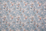 100% Cotton Loom Line+ Cherry Blossom & Kingfisher Print Fabric – 1600 - G.k Fashion Fabrics