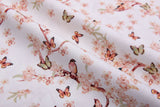 100% Cotton Loom Line+ Cherry Blossom & Kingfisher Print Fabric – 1600 - G.k Fashion Fabrics