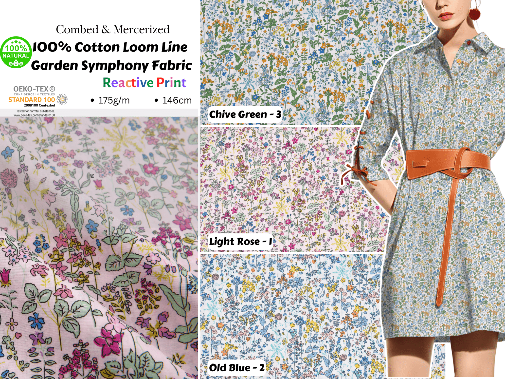 100% Cotton Loom Line Garden Symphony Fabric - 155 – G.k Fashion Fabrics