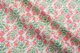 100% Cotton Loom Line Geometric Flora Mosaic Print Fabric – 8392 - G.k Fashion Fabrics