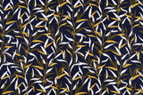 100% Cotton Loom Line Modern Leaves Fabric - 144 - G.k Fashion Fabrics Navy - 2 / Price Per Half Yard Loom Line Cotton