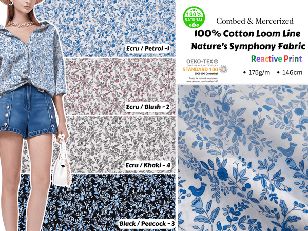 100% Cotton Loom Line Nature’s Symphony Fabric - G.k Fashion Fabrics Loom Line Cotton