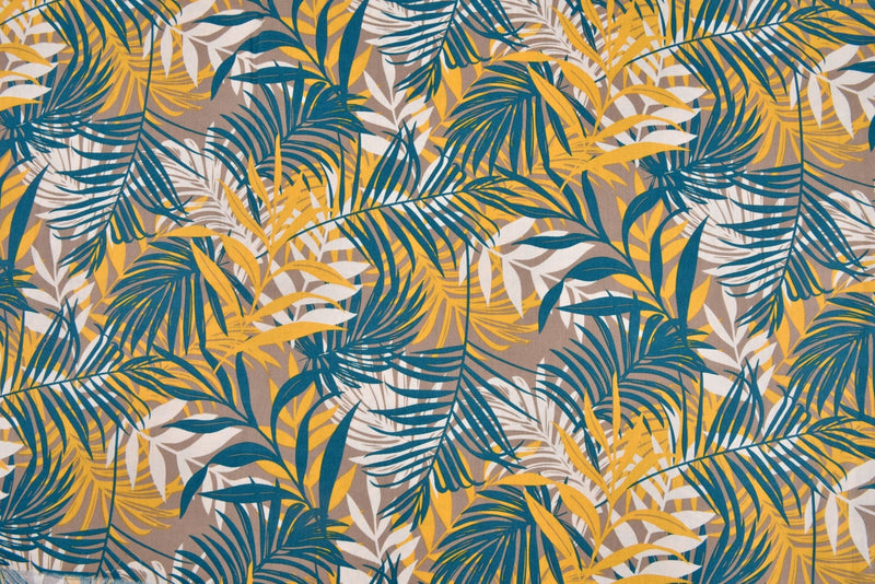 100% Cotton Loom Line Palm trees Fabric -182 - G.k Fashion Fabrics Loom Line Cotton