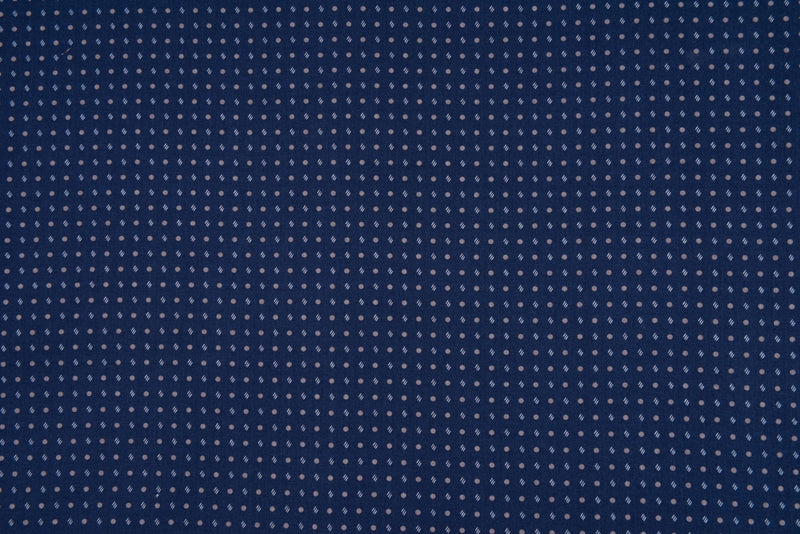 100% Cotton Loom Line Polka Dots Fabric - 036 - G.k Fashion Fabrics Navy - 3 / Price Per Half Yard Loom Line Cotton