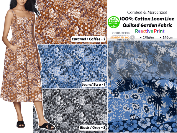 100% Cotton Loom Line Quilted Garden Fabric - 129 - G.k Fashion Fabrics Loom Line Cotton