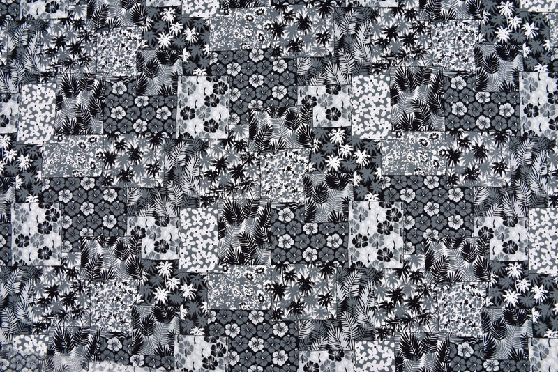 100% Cotton Loom Line Quilted Garden Fabric - 129 - G.k Fashion Fabrics Black / Grey - 3 / Price Per Half Yard Loom Line Cotton