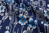 100% Cotton Loom Line SeaSide Print Fabric - 047 - G.k Fashion Fabrics Indigo - 3 / Price Per Half Yard Loom Line Cotton