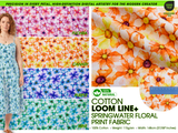 100% Cotton Loom Line+ Springwater Floral Print Fabric – 600 - G.k Fashion Fabrics