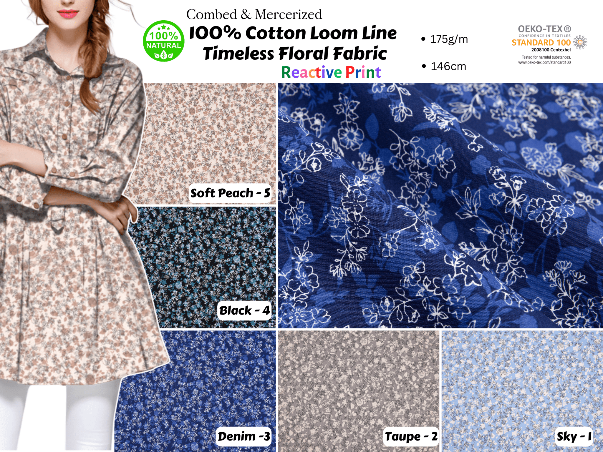 100% Cotton Loom Line Timeless Floral Fabric - 133 – G.k Fashion Fabrics