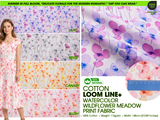 100% Cotton Loom Line+ Watercolor Wildflower Meadow Print Fabric – 500 - G.k Fashion Fabrics