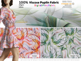 100 % Viscose Poplin  Digital Print Fabric - 1025