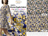 100 % Viscose Poplin  Digital Print Fabric - 1121