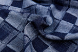 11oz Washed Cotton Denim Checkerboard Jacquard Fabric – Combed & Mercerized - 7428 - G.k Fashion Fabrics